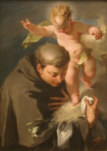 Giambattista Pittoni, 1730, The Vision of Saint Anthony of Padua, oil on Canvas